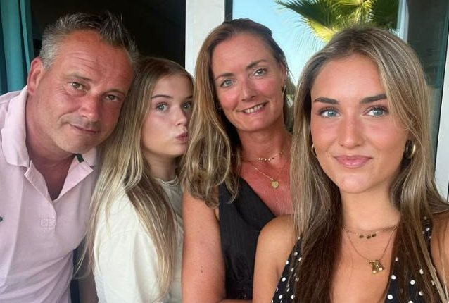 Linda and Ivry with their daughters Jade and Nova, the family behind Penthouse Pilar