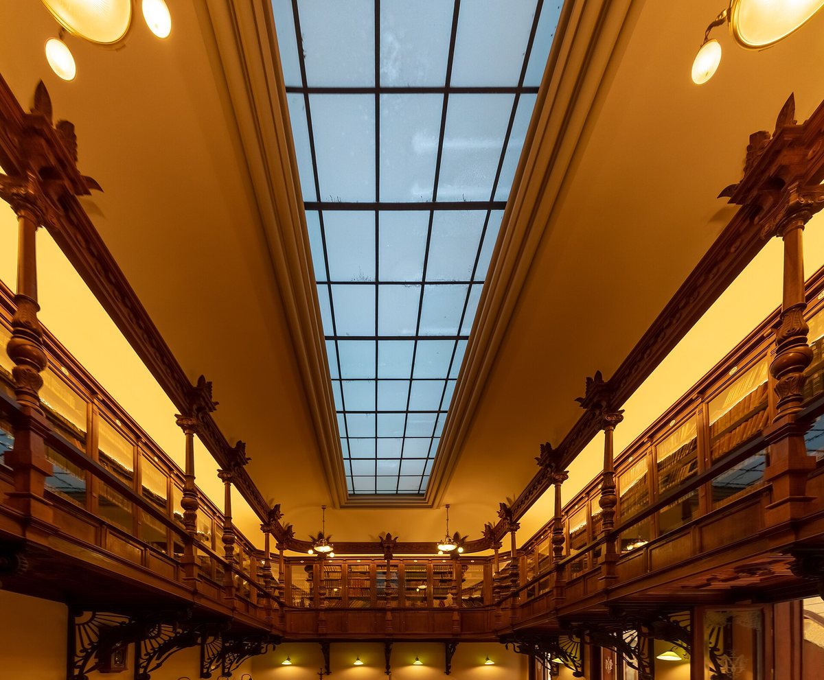 Interior of the Real Casino in Murcia, with its glass roof