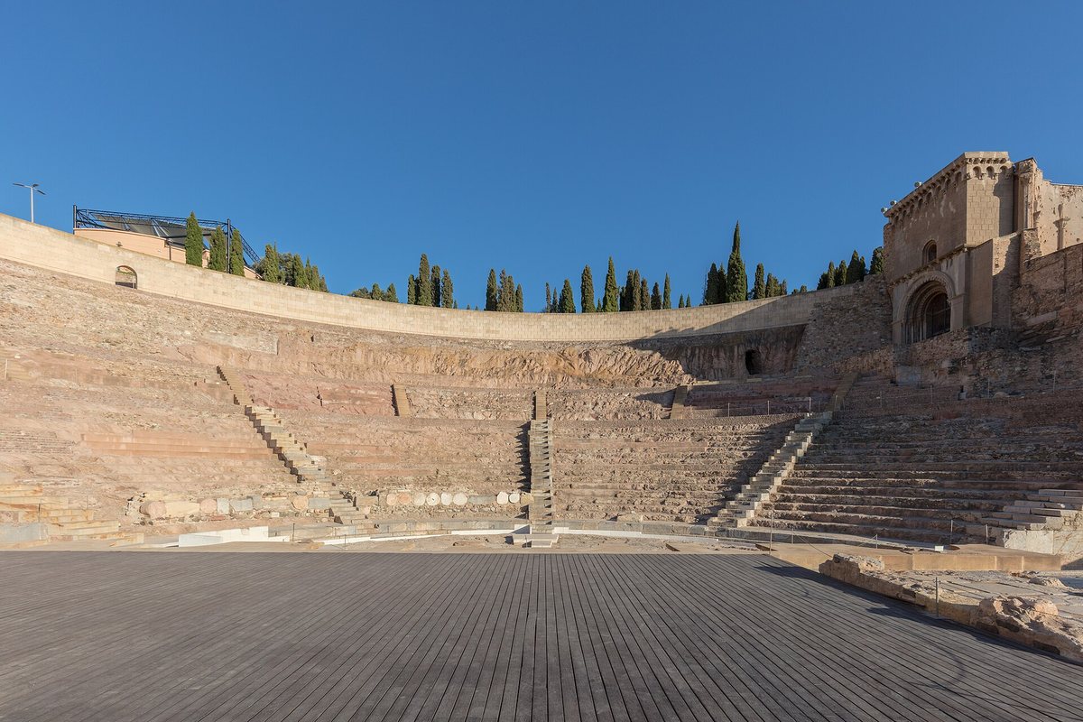 The Roman Theatre of Cartagena with its seating and stage