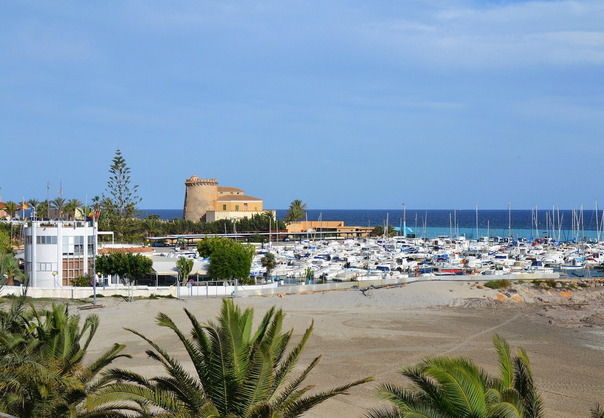 Beach, watchtower and marina of Torre de la Horadada